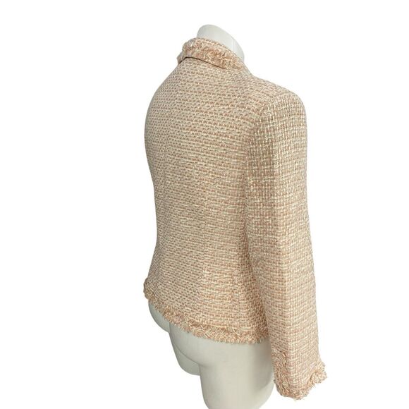 Style & Co Blazer Womens 16 Peach Tweed Jacket Career Professional Work Office - Picture 2 of 15